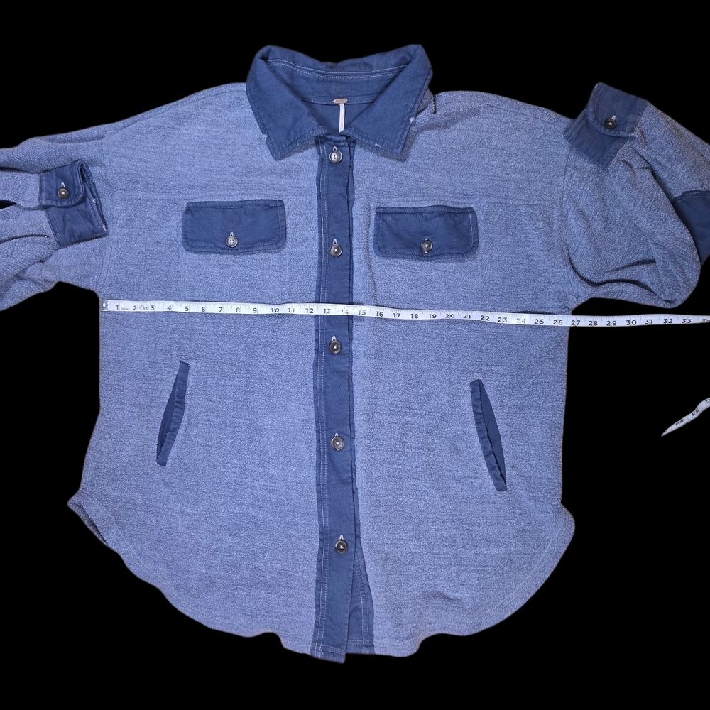 Blue Button-Up Jacket - image 7
